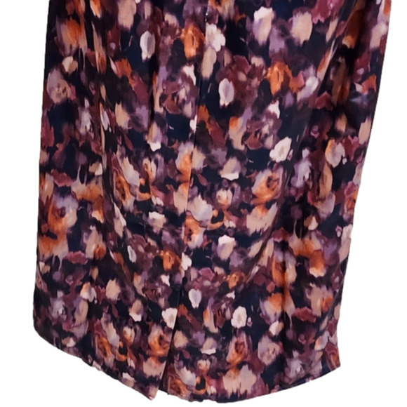 Jason Wu floral flattering ruched watercolor midi dress size small new!!! - Picture 5 of 8